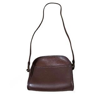 Vintage Coach Abbie Brown Leather Mini Crossbody Bag